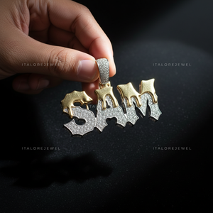Nuevo Colgante de Plata de Ley 925 con Perla de Agua Dulce y Moissanita, Letra SAM, Estilo Hip Hop, Chapado en Oro, Joyería de Moda Unisex - Product Image 6