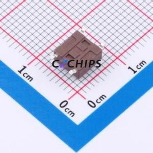 TSB06321-038D332DH-R1000 Tactile Switch SMD-4P,6.1x6.1mm Switch Single Pole Single Throw Round Button 1.8N Horizontal Mount - Product Image 2