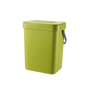 Wall Mounted Trash Can Plastic Flip Top Kitchen Bathroom <b>Bin</b> <b>Rectangle</b> Indoor Use Green White Gray Blue 1kg - Product Image 2
