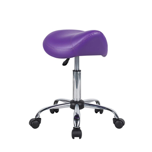 Vente en gros de <span class=keywords><strong>tabouret</strong></span> <span class=keywords><strong>orthopédique</strong></span> <span class=keywords><strong>tabouret</strong></span> de selle ergonomique à coussin en cuir violet avec roue universelle - Product Image 1
