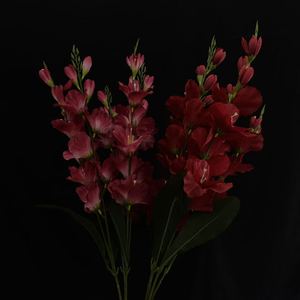Fleurs artificielles de gladiolus Junheyuan, branche unique, en plastique et soie, pour arrangement floral, décoration intérieure, décoration d'allée de mariage - Product Image 3