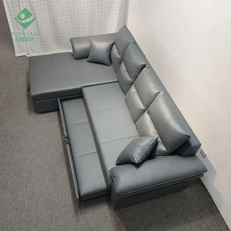 Wohn möbel 7 Sitz L-förmige Schnitt ausklappbare Couch für Wohn accessoires