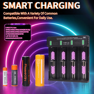 Xách tay Loại-C 1.2V nhanh chóng sạc pin sạc cho AAA <span class=keywords><strong>AA</strong></span> 18650 <span class=keywords><strong>Lithium</strong></span> Ion pin - Product Image 3