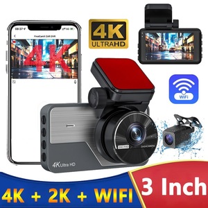 Kamera dasbor mobil lensa ganda 3.0 inci IPS 4K + 2K, kamera dasbor mobil dengan kamera dasbor depan/belakang WIFI & GPS opsional - Product Image 3