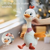 Tumama enfants électronique en peluche canard jouets sensoriel danse canard poupées bébé jouets musicaux doux peluche canard parlant jouet pour les tout-petits