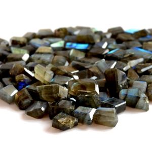 Perlas para joyería haciendo tallado herramientas natural facetado perlas de gota de cristal natural facetado bandas labradorita cuentas de piedras preciosas - Product Image 2