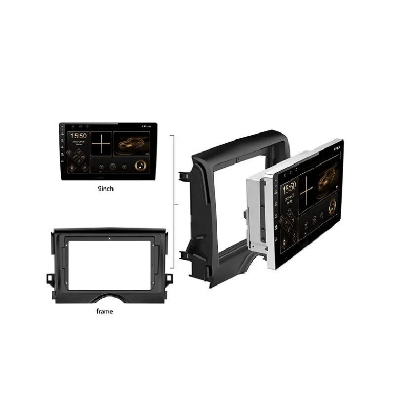 Autoradio Android Lecteur Dvd Autoradio 360 Écran de caméra Navigation GPS pour Toyota Land Cruiser/Corolla/Hilux/Camry/Yaris/RAV4