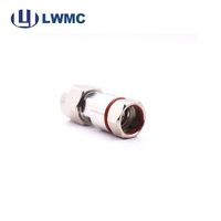 Conector de RF Coaxial N macho, 50ohm, niquelado recto, para cable 1/2 S
