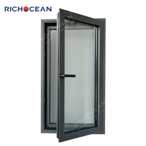 Richocean Chambre à coucher Patio Fenêtre à battant en aluminium Fenêtres en métal inclinables et tournantes avec moustiquaire pour les maisons - Product Image 3