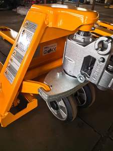 Chariot à main hydraulique avec roues en caoutchouc silencieuses, extension de fourche personnalisée adaptée aux fourches à palettes de style européen de 550 mm de largeur - Product Image 5