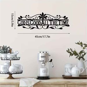 Dio è sempre buono - Decorazione da <span class=keywords><strong>parete</strong></span> in metallo cristiana con versetto biblico, arte della fede per casa, chiesa, ufficio, soggiorno - Product Image 6