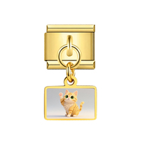 Bracelet tendance DIY avec pendentif motif chat mignon en acier inoxydable 2026 pour hommes et femmes