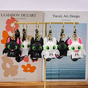 กระเป๋าพวงกุญแจรูปมังกรน้อยสีขาวและดำลายการ์ตูนสร้างสรรค์ - Product Image 4