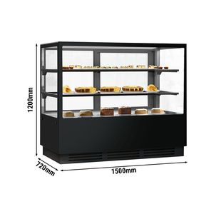 GGM Gastro Refrigerated & Cake <b>Display</b> <b>Case</b> - 1500mm - Double Glazed - with 2 Shelves - Product Image 2