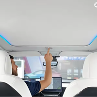 Pare-soleil électrique intelligent à commande vocale pour Tesla Model S 2021+, protection UV, pare-soleil rétractable avec éclairage ambiant