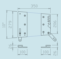 033 Accessoires de boîte de son Kit de matériel de support de haut-parleur d'accessoires de gréement Line Array de 8 pouces