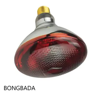 BONGBAD مصباح عاكس بالأشعة تحت الحمراء من المورد الصيني بسعر رخيص مصباح R125 PAR38 بقدرة 150 وات 250 وات 300 وات E27 B22 AC110V 220 فولت للتدفئة بالأشعة تحت الحمراء