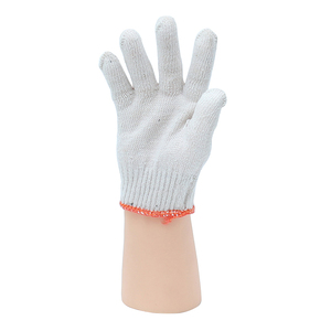 Reguliere stijl blauwe bies 450g groothandel hoogwaardige puur katoenen antistatische antislip vochtregulerende ademende veiligheidshandschoenen - Product Image 3