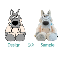 Peluche Mascotte Personnalisée OEM Lion en Peluche Doux avec Logo pour Promotion Scolaire ou d'Équipe Sportive