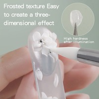 Gel de sculpture 3D pour fleurs 5ml, non collant, blanc nacré satiné, certifié CE, non toxique, pour nail art en bouteille, usage professionnel en salon