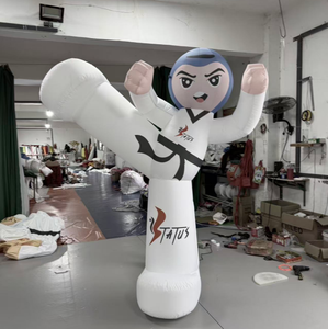 Trung Quốc Nhà máy tùy chỉnh thiết kế <span class=keywords><strong>Inflatable</strong></span> Taekwondo đá cậu bé hai chân Bầu Trời vũ công ống người đàn ông cho quảng cáo inflatables - Product Image 5