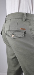 The Black Moustache Brand Tiziano Linen Strech New Kaki Color Regular Fit Pantalones chinos Pantalones de tela lavada - Product Image 6