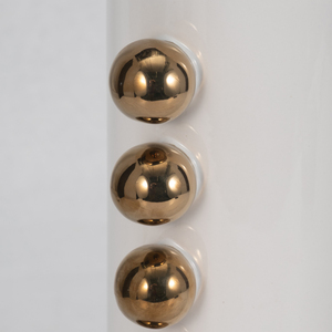 Vaso in ceramica con dettagli dorati a forma di cilindro alto per decorare il soggiorno e l'arredamento della casa - Product Image 5