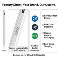 Aktif Dokunmatik Kalem Tip-C 30 Dakika 10 Saat, Hızlı Şarjlı Kalem iPad Android Tablet, Alüminyum Alaşımlı POM Özel Logo OEM Toptan Satış