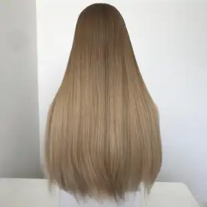 LX129 Wig Yahudi kecantikan mewah pemasok rambut manusia Eropa lembut dengan Wig Yahudi populer renda Kosher Highlight