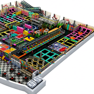 Parque <span class=keywords><strong>de</strong></span> Juegos Infantil Modular con Trampolín y Pista Ninja Warrior, Diseño <span class=keywords><strong>de</strong></span> Estructura Modular, Parque <span class=keywords><strong>de</strong></span> Diversiones Interior con Equipamiento <span class=keywords><strong>de</strong></span> Juego Suave - Product Image 5