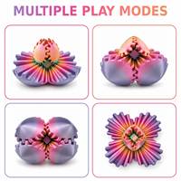 Interactive Gear Ball Fidget Toy Colorful Rotate Spin Gradient Color Sensory Fidget Toy Office Desk Accessory