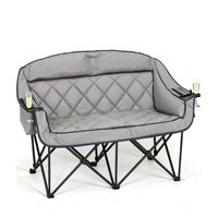 Chaise de camping pliable portable à double siège, cadre en aluminium, tissu Oxford, chaise longue de jardin d'extérieur