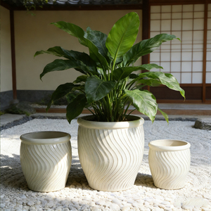 Set di 3 Vasi in Ceramica Smaltata di Alta Qualità per <span class=keywords><strong>Piante</strong></span> <span class=keywords><strong>da</strong></span> Giardino e <span class=keywords><strong>da</strong></span> Interno - Product Image 2