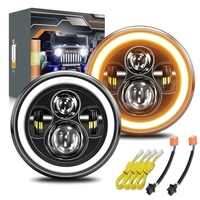 Phare LED rond de 7 pouces H6024, faisceau haut et bas avec clignotant et feux de jour, homologué DOT pour Jeep Wrangler, Chevy, Ford, Nissan, Hummer