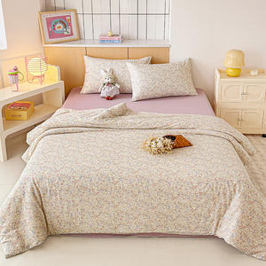 Funda nórdica Coreana de 4 piezas, juego de cama de algodón 100%, juego de cama para niños con estampado personalizado para invierno - Product Image 1