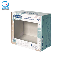 Boîte d'expédition personnalisée avec fenêtre, boîte cadeau en carton ondulé pour présentation, emballage électronique pour écouteurs et étuis de téléphone