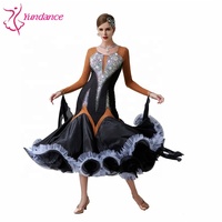 Élégante robe de bal avec perles en soie, tenue de soirée, style national standard, grand pendule, pour compétition, B-19448