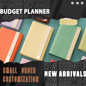 Vente en gros de cartable à anneaux en cuir PU pour budget, design <span class=keywords><strong>original</strong></span>, enveloppe pour monnaie, planificateur de journal - Product Image 2