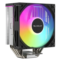COOLLEO Coolio B60S Single Tower CPU Cooler 6 Heat Pipes Direct Contact Design ARGB Series Fluid Bearing 74.9CFM Computer Case