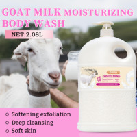 Gel Douche Corporel Hydratant et Blanchissant au Lait de Chèvre, Papaye et Citron, 2,08 L, Personnalisé en Usine, Vente en Gros pour Femme