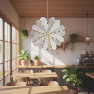 QF Foldable Shade Christmas Decoration <strong>Hanging</strong> Ornament Festival Venue Arrangement Modern 3D Heart Octagonal Paper Lantern - Product Image 3