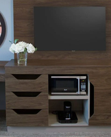 Maßgefertigtes Hampton Inn Hotel Design Schlafzimmer-Möbelset für Hotels - TV-Panel + Couchtisch + Sofa + Kopfteil + Schminktisch