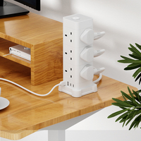 UK Plug Power Strip 4 Outlets con 3 USB Surge Protector Extension Socket Power Strip