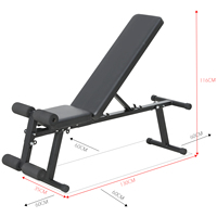 Banc de musculation en acier robuste, réglable et personnalisable, confortable, portable, pliable, pour entraînement en salle, logo personnalisé, unisexe
