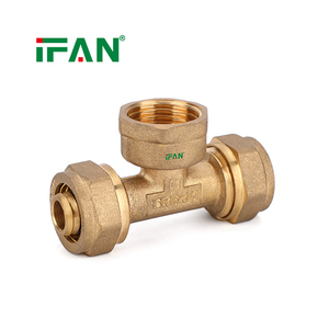 Raccord de compression en laiton IFAN à conception humanisée, raccord en T, 16-32 mm, raccords de plomberie PEX - Product Image 1