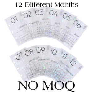 洪波最畅销的3孔防水全息A6塑料标签仪表板，用于预算活页夹作为活页插入 - Product Image 3