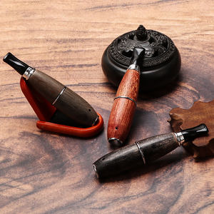 Pipe à Tabac Torpille en Bois Futeng Portable Solide Faite Main Finition Cirée Anti-Vent pour une Bouffée Accessoires pour Fumeur - Product Image 5