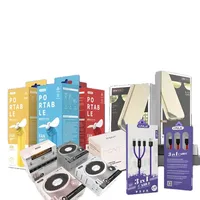 Boîte d'emballage personnalisée en carton ondulé blanc pour téléphone portable, ordinateur, écouteurs/câble de données, personnalisable, vente chaude transfrontalière