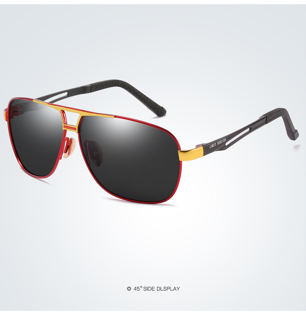 Gold red frame-black gray