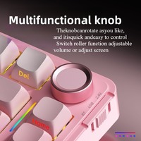 Teclado Mecánico Inalámbrico S75Pro Tri-Modo RGB Hot Swap 2.4Ghz USB-C con Perilla Personalizable, Accesorios para Gamers, Juegos de Escritorio